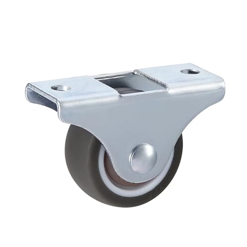 Roulette TPE 1.25 pouce M6 filetée avec frein pour meuble silencieux x4