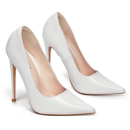 Image of Elisabet Tang Women Pumps, Pointed Toe High Heel 4.7 inch /12cm Party Stiletto Heels Shoes Matte