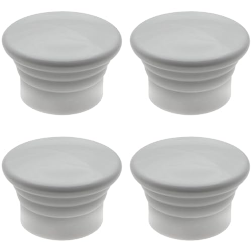 safycaby 4 Pack Window Curtain Rod Cap Curtain Rod End Trim Caps Curtain Pole End Plug Caps for 28mm / 1.13 Inch Diameter Curtain Rod（White）