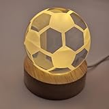 🌳 BASE IN LEGNO NATURALE: Elegante supporto circolare in vero legno con illuminazione LED integrata. Proietta una luce calda e soffusa che esalta la trasparenza del vetro e crea un'atmosfera accogliente.