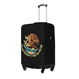JAIDEN BEATA Novelty Luggage Covers for Suitcase, Cool Mexico Flag Eagle Suitcase Cover Protector Elastic Washable Anti-Scratch Travel Luggage Cover for Wheeled Suitcase 22-24 Inch, M