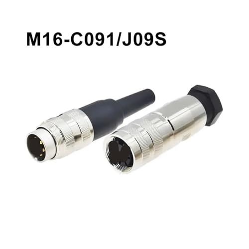 Conector M16 hembra de 4 pines IP67 para cable de 6-8mm 3