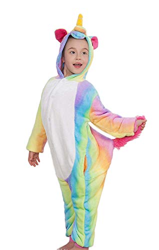 Pijama Animal Traje para Mujer Hombre Disfraz Entero Unicornio Niños Pijamas Unisexo para Navidad