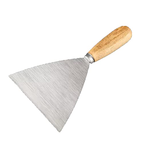Wandschaber, 5 Stück, Holzgriffmesser, rostfreie Spachtelmesser, Spachtelmasse, Trockenbau-Fugenmesser, Spachtelmesser, flexibles Spachtelmesser for Wände, Tapetenschaber 1 2 3 4 5 Zoll, 5 Zoll