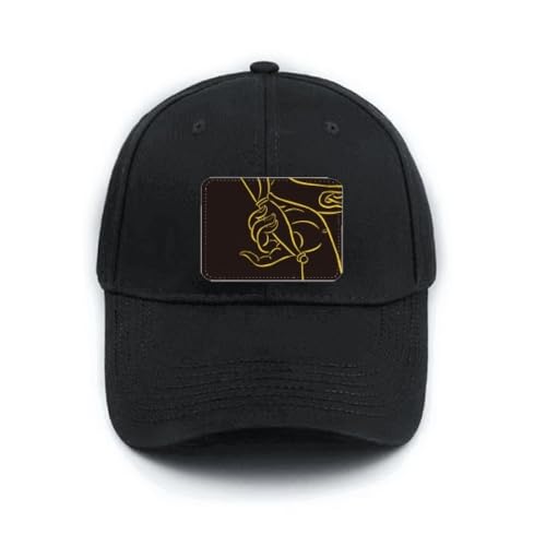 Casquette de baseball noire no/no avec motif hand brodé et taille réglable