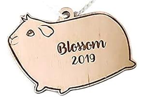 Adorable Personalized Guinea Pig Christmas Ornament