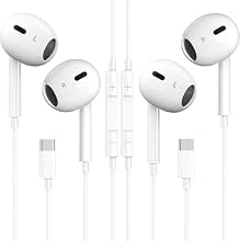 🎧【Enhanced Audio Quality】: The usb c headphone built-in latest digital DAC chip, converts standard resolution audio to superior lossless audio and making the output sound quality more clear and realistic.This advanced noise canceling USB C Earphones ...