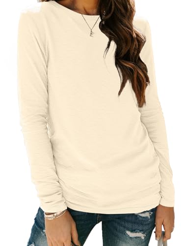 Image of AUTOMET Women's Long Sleeve Crewneck Shirts Casual Basic Tops