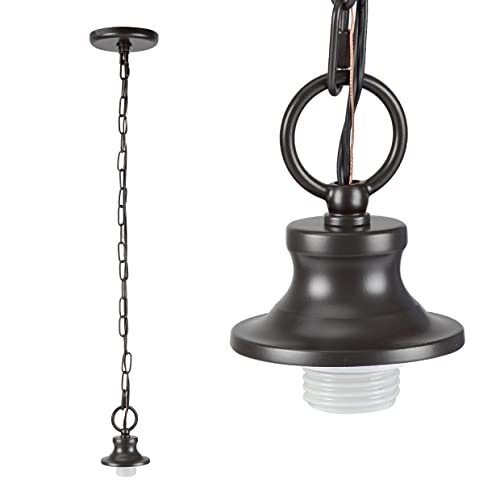 Image of Aspen Creative 21050-11, Indoor Pendant Light Kit, 6' SPT-1 Black Wire / 5' Steel Chain. Socket Cup: 3-1 /2 inch W x 1-15 /16 inch H. Suitable: 16 inch D. to 18 inch D. Pendant Shade. Oil Rubbed Bronze. 1 Pack.