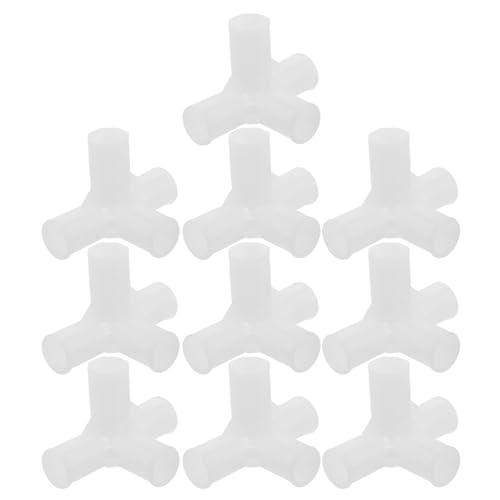 HYTROVE Unión de Cuatro Vías para Armario de Plástico, 10 Unidades, Diámetro Interior de 12 MM, Compatible Armarios de Lona y Organizadores de Zapatos