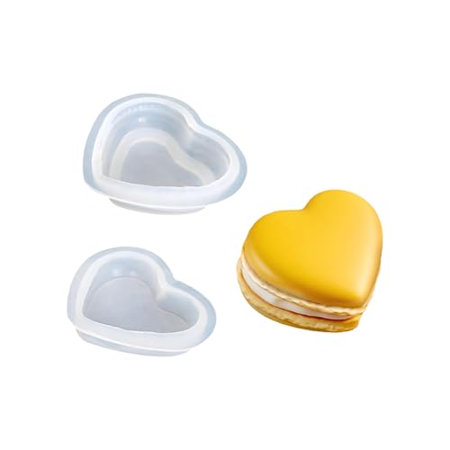 Molde de silicona para postres en forma de corazón y redondo miniatura 6