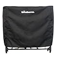 Woodhaven 4 Foot Waterproof Full Cover - Covers 1/4 Cord Woodhaven Outdoor Firewood Rack - Reinforced Vinyl with Front Opening Straps - Keeps Logs Dry (Black)