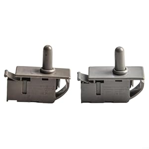 2 Pack Refrigerator Door Light Switch Push Button for Freezer 250V 125V Rated Voltage Gray Normally Closed Fridge Parts for Providing Convenient Control Over Refrigerator Lights