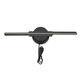 Ventilador de Holograma 3D, Projetor de Holograma Giratório de Alta Resolução 1024x224, 224 Contas de LED, Transmissão de Fidelidade Sem Fio, Memória 8G Integrada (Plugue EUA