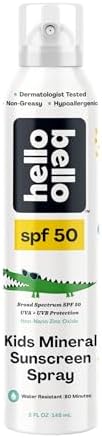 Hello Bello Kids Sunscreen - SPF50 Broad-Spectrum Mineral Sun Spray, 5oz