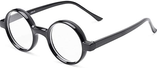 The Cambridge Iris Style Round Reading Glasses, Totally Round +2.75 Black (Carrying Case Included)