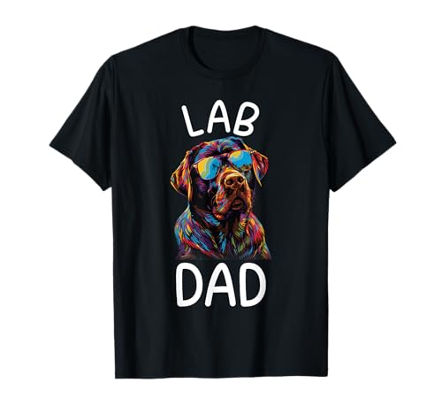 Hombres Chocolate Lab Lovers Design Chocolate Labrador Dad Camiseta