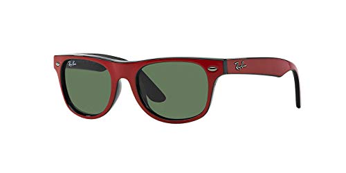 Ray-Ban Junior Kids' 0RJ9035S New Wayfarer Square Sunglasses, Red