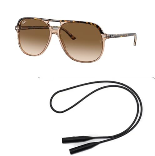 Ray-Ban RB2198 Sunglasses Bundle: RB 2198 BILL 129251 Bill Havana On Transparent Bro and Universal Anti-slip Silicone Leash2