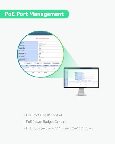 Image of LINOVISION Solar Managed PoE Switch with Built-in MPPT Solar Charge Controller, L2 Management, Remote Battery Monitoring, Non-Stop UPS Power for Up to 4 PoE Camera and 24V Bridge