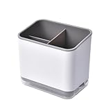 💚Drainage Efficace: La base en plastique de la boîte de rangement de cuisine est dotée de trous de drainage par lesquels les gouttelettes d'eau provenant des couverts peuvent être concentrées dans la sortie de drainage, et les saillies latérales facilitent le versement de l'eau pour une utilisation aisée