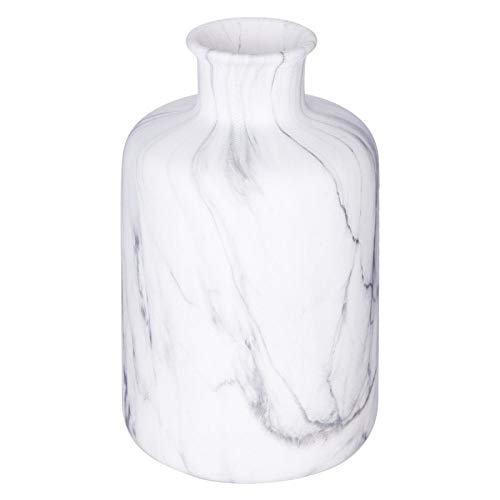 Atmosphera Créateur d'intérieur - Vase Déco Effet Marbre 17cm Blanc