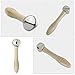 Kisangel 4pcs Hand Jingle Bells, Wooden Handhold Sleigh Bell, Shaker Rattle Musical Instrument for Christmas Classroom Dinner Party