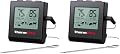ThermoPro TP16H Large LCD Digital Meat Thermometer for Cooking, Smoking, Grilling, BBQ Food Thermometer with Clock Timer and Stainless Steel Probe, Black (Pack of 2)