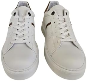 La Martina - Sneaker Bianca, Dettagli in Cuoio, Suola Eva
