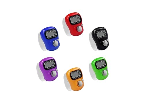 Cosmos®4 Pcs Case Resettable 5 Digit LCD Electronic Finger Counter Hand Tally (Black, Hot Pink, Green, Blue) by Cosmos