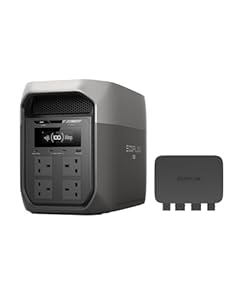 EF ECOFLOW DELTA 3 Max Portable Power Station, 2048Wh LiFePO₄ Battery, 2400W X-Boost Output, Ultra-Fast 0–80% Charging in 51 mins, Solar Generator for Home Backup, Power Outages, RV & Outdoor Use