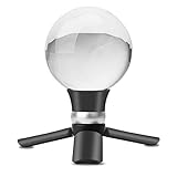 Crystal Lens Photo Ball Photography with Stand, 70mm K9 Clear Glass Ball Sphere with Mini Tripod and Suction Mount Base Stand Decorative Glass Props Ball with Pouch and Gift Box (2.75in, Clear)