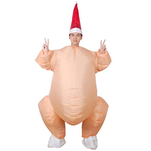 Disfraz Inflable Adulto,Disfraz De Pavo Asado Inflable Pollo De Halloween para Adultos...