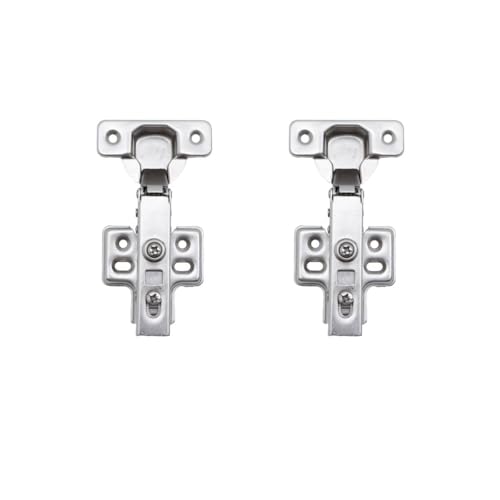 Godrej Cabinet Hinges | Soft Close | Clip On | 4 Hole Full Overlay |BIFMA Tested | Suitable for 14-20 mm Thick Panel | 105° Opening | Wardrobe, Kitchen, Bathroom | 1 Year Warranty. (Pack of 2)