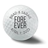 Fore Ever Custom Golf Ball Wedding Favors For Guests, Bulk Wedding Favors, Personalized Golf Balls For Wedding Gifts, Wedding Party Favors (50 Balls)