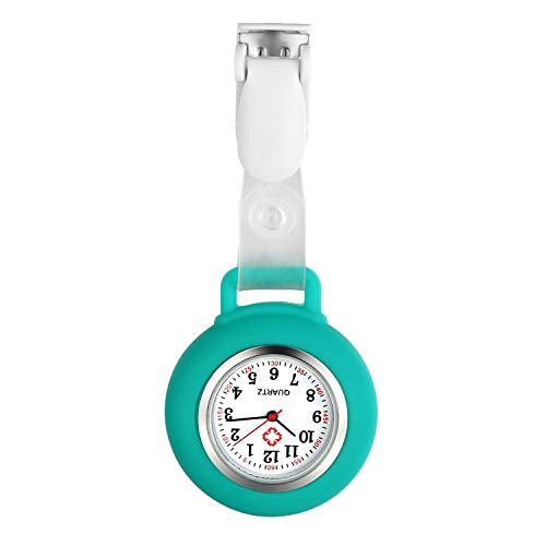Avaner Orologio da Infermiere in Silicone, Impermeabile,Orologio da Tasca per Infermiere,Colore a Scelta