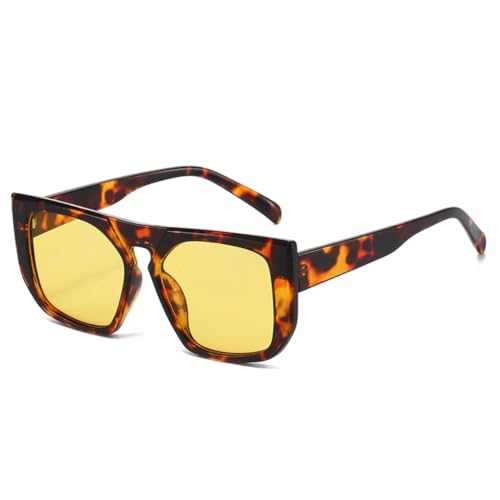 Lunettes de soleil pour femmes et hommes verres rétro jaunes UV400