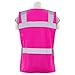 S721 Non-ANSI Ladies Fitted Polyester/Tricot Hi Viz Pink Small