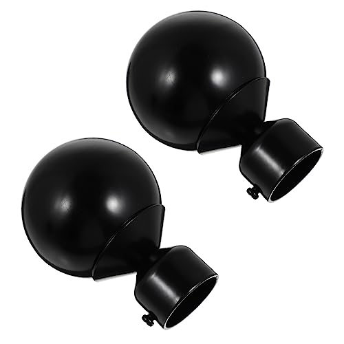 Healifty 2pcs Curtain Rod Decorative Heads Vintage Luxurious Curtain Pole Ends Roman Rod Accessories for Home Office Easy to Install Detach