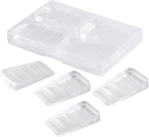 Image of Rubber Wedges Shims 6 Pack Table Wedge Clear Toilet Shims for Leveling, Furniture Levelers for Uneven Floors,Hot Tub Restaurant Appliance Shims for Leveling Feet(0.39 inch Th)