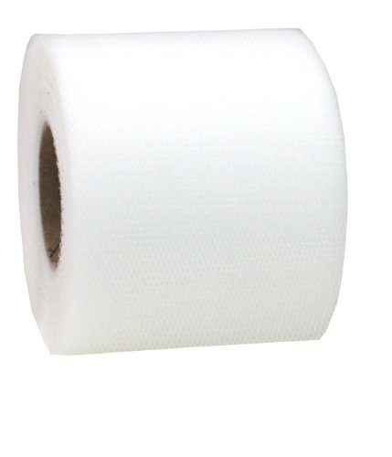 C.E. Pattberg Verona Rouleau de Tulle Blanc, 50 m de Rouleau Tulle Blanc, Largeur 72 mm, Ruban décoration Mariage champêtre, Couture et Emballage de Cadeaux