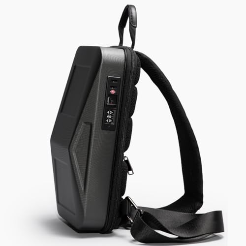 Cybersling Messenger Bag 7L (Gray) - Versatile Crossbody/Sling/Backpack USB Charging, Passcode Lock, Water-Resistant Material, & Comfortable Back Panel, Daily Carry & Travel, For Men & Women