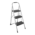 Cosco 11408PBL1E Three Big Folding Step Stool with Rubber Hand Grip, Platinum
