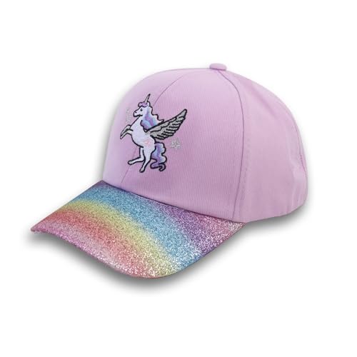 Ccomage Girls Unicorn Baseball Caps Summer Baseball Cap Golf Sun Visor Hats Adjustable Beach Anti-UV Hat for 3-10 Years Girls