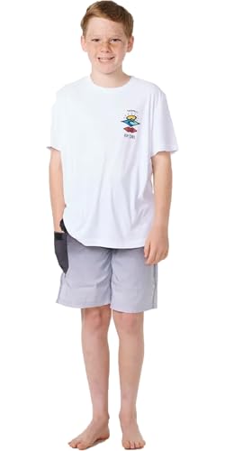 Rip Curl Boys' Icons Surflite UPF 50+ Sun Protection Short Sleeve Rashguard4