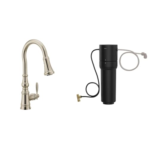 Moen Polished Nickel Weymouth 3-in-1 Water Filtration One-Handle Pulldown Kitchen