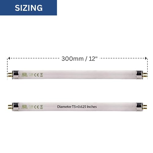 TBE LIGHTING 8w / 12 inch Soft White 3500K Tubes - F8T5/D Fluorescent Tube Lamps 288mm / 12''- CFL Bulbs - G5 2-Pin Base Fittings - T5 High Efficiency Lamps (4-Pack) by TBE LIGHTING - Used condition - Image 5