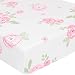 TILLYOU Microfiber Floral Crib Sheet for Girls, Silky Soft Flower Toddler Sheets Printed, Breathable Cozy Hypoallergenic Baby Sheets for Standard Crib and Toddler Mattress, 28 x 52in