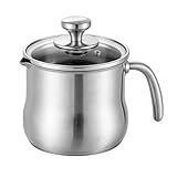 Compact et pratique : idéal pour les petits ménages ou les appartements, cette casserole à lait en acier inoxydable de 2 l est parfaite pour préparer du porridge de riz, des pâtes, des desserts ou des aliments pour bébés. Le volume de 2000 ml suffit confortablement pour 1 à 2 personnes