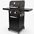 Permasteel 2-Burner Gas Grill, Foldable Side Tables, Grilling Tool Hooks, Propane Gas Barbecue Grill, Black with Copper Accent